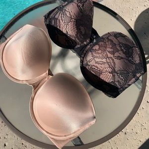 2 Victoria Secret strapless bras